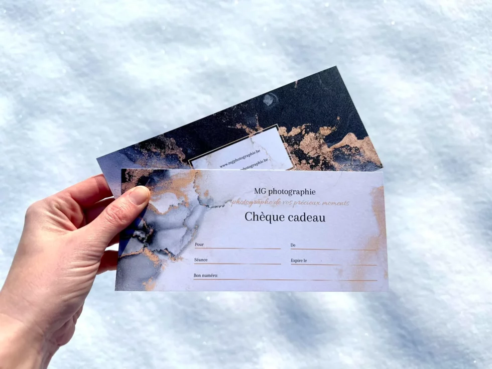 Carte cadeau MG Photographie — offrir une séance photo